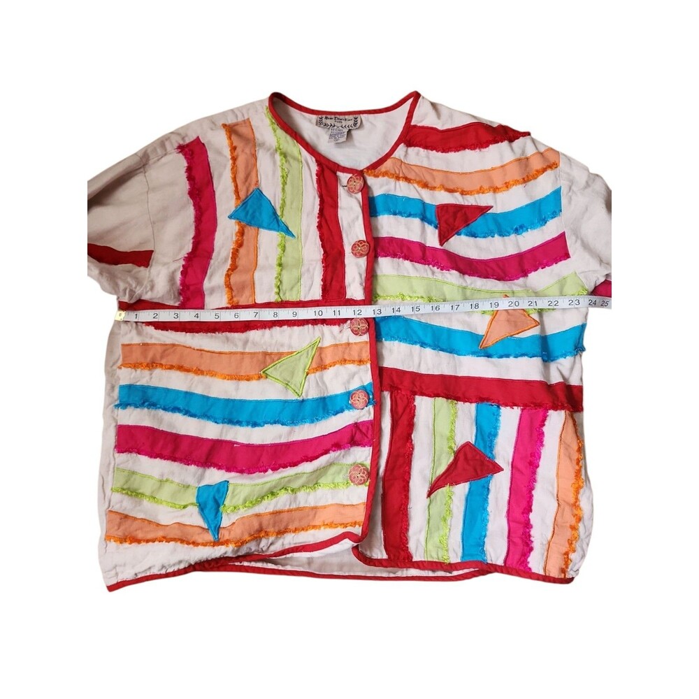 New Directions Plus Patchwork Jacket Womens 1x Li… - image 7